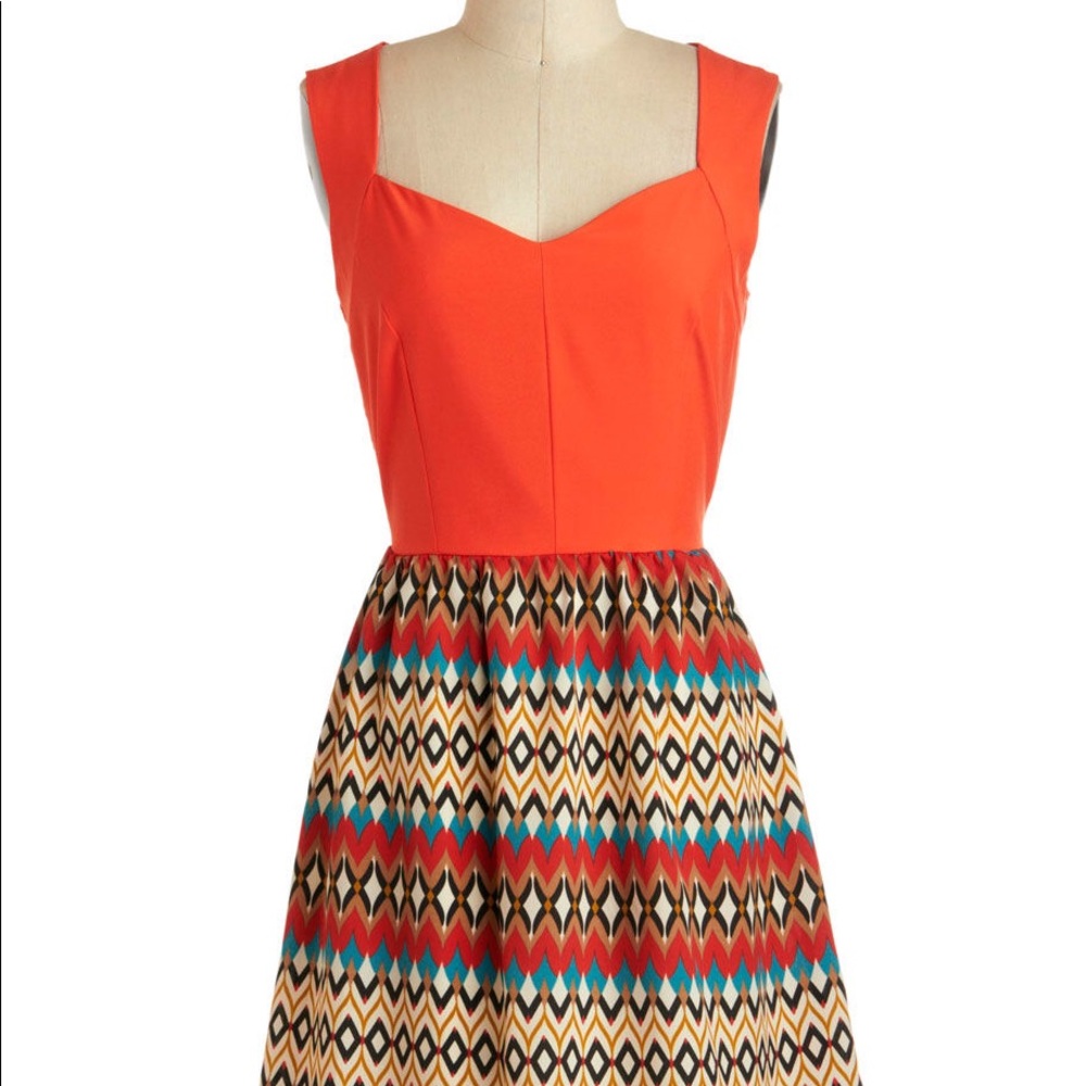 Orange Modcloth Dress NWT
